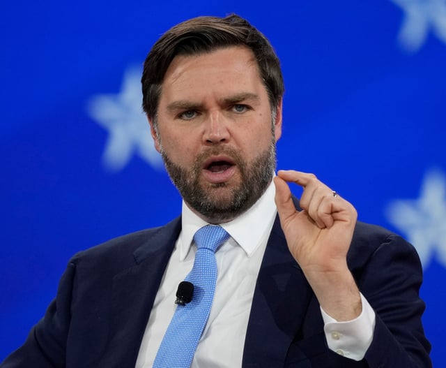 Vice President JD Vance attends the Conservative Political Action Conference on Feb. 20, 2025, at the National Harbor, Md.