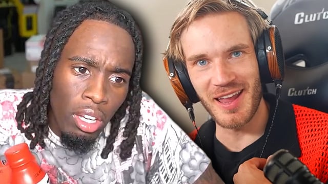 A photo of Kai Cenat and PewDiePie.