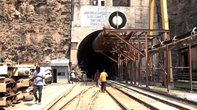 Rescue operation underway to trace workers trapped inside the partially collapsed Telangana's Srisailam Left Bank Canal tunnel, in Nagarkurnool, Telangana, Friday, Feb. 28, 2025. 