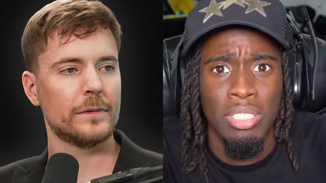 MrBeast and Kai Cenat side by side.