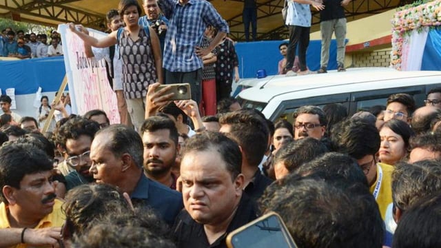 West Bengal education minister Bratya Basu was attending the annual general meeting of the West Bengal College and University Professors’ Association (WBCUPA), the teachers’ wing of the state’s ruling Trinamool Congress (TMC) (PTI)