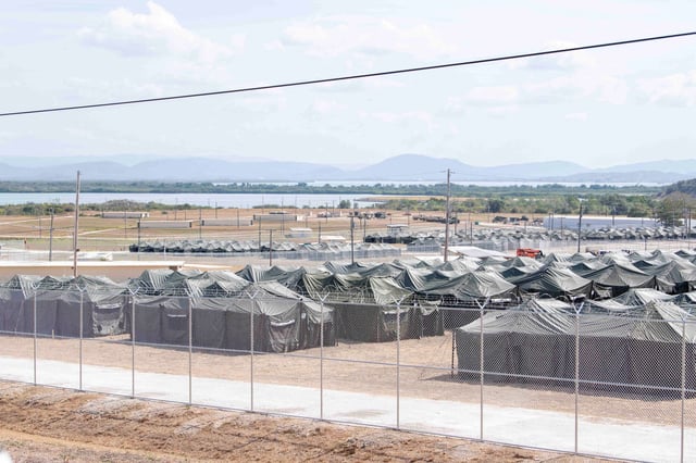 Newly erected holding tents for detained migrants are seen at the United States' Naval Station Guantanamo Bay in Guantanamo Bay, Cuba February 21, 2025.  U.S. Navy/AFN Guantanamo Bay Public Affairs/Handout via REUTERS/File Photo