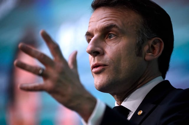 Emmanuel Macron à Porto le 28 février 2025.