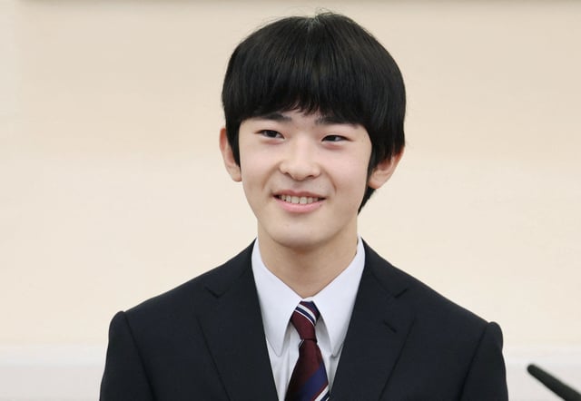 Japan's Prince Hisahito, the son of Crown Prince Akishino and Crown Princess Kiko, attends his first press conference after he turned 18 at their Akasaka Estate in Tokyo, Japan, March 3, 2025, in this photo released by Kyodo. Mandatory credit Kyodo/via REUTERS