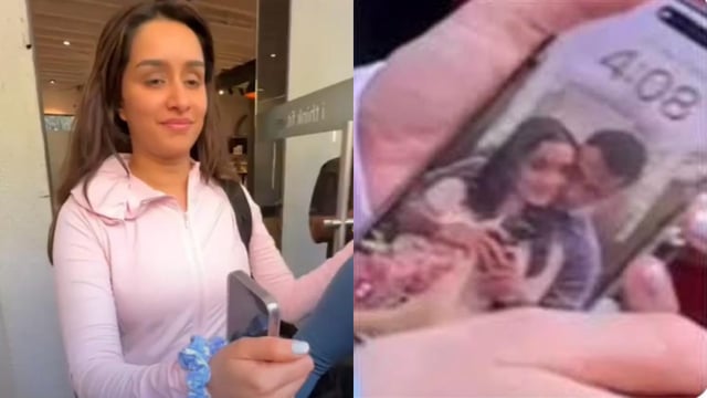 Shraddha Kapoor's romantic phone wallpaper with Rahul Mody catches fans' attention.