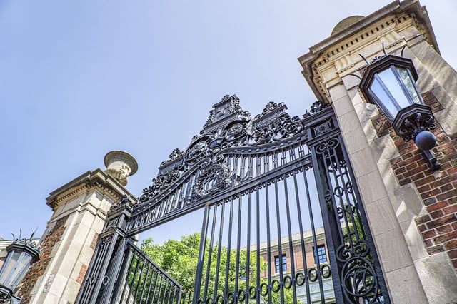 A view of Morgan Gateentrance to Harvard Yard at Harvard University in Cambridge, Massachusetts, in August 2024.