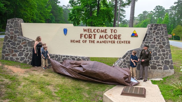 Fort Benning, Georgia — originally named after a Confederate general, Henry Benning — was was renamed as Fort Moore in 2023 as part of a broader effort to rename bases with Confederate-era names. Moore had two namesakes — Lt. Gen. Harold “Hal” Moore and his wife, Julia.