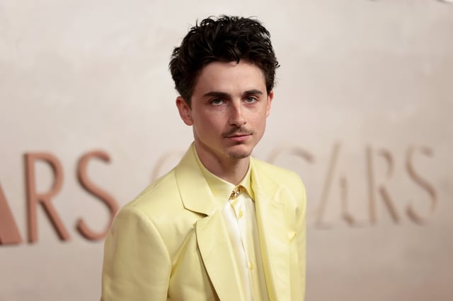 Timothée Chalamet attends the 97th Annual Oscars at Dolby Theatre on March 02, 2025 in Hollywood, California.