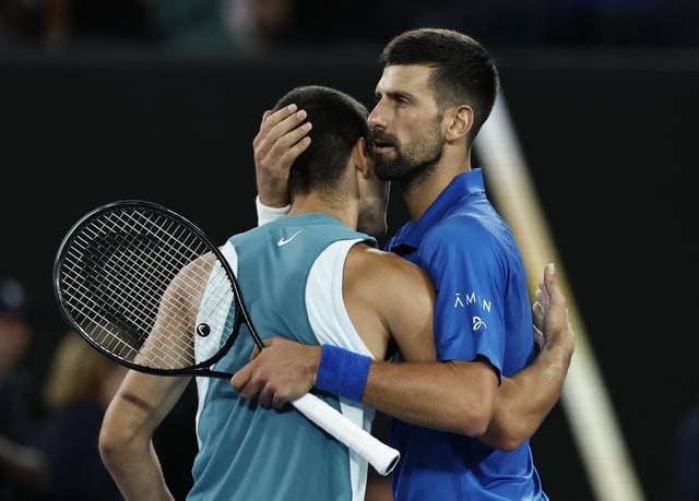 Tennis - Australian Open - Melbourne Park, Melbourne, Australia - January 22, 2025 Serbia's Novak Djokovic after winning his quarter final match against Spain's Carlos Alcaraz REUTERS/Tingshu Wang/File Photo