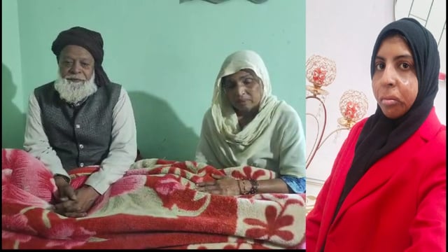 Shahzadi Khan (right) and her parents (HT)