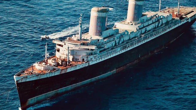 The SS United States on its way to Mobile, Alabama.