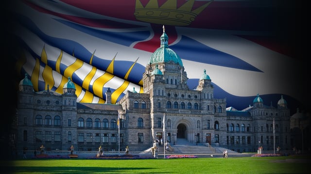 B.C. legislature buildings in Victoria.
