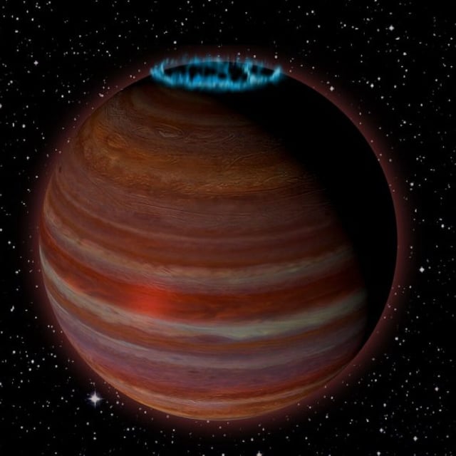 An artist's conception of the free-floating object SIMP 0136.