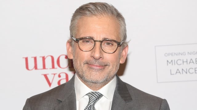Steve Carell poses at the opening night of &#34;Uncle Vanya&#34; on Broadway at The Vivian Beaumont at Lincoln Center Theater on April 24, 2024 in New York City.