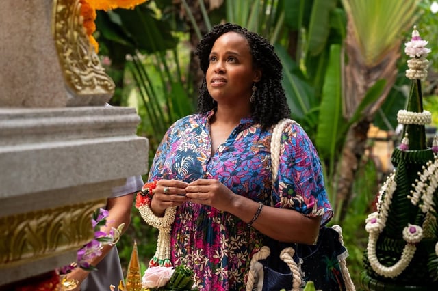Natasha Rothwell in a scene from The White Lotus. Photo: HBO/TNS