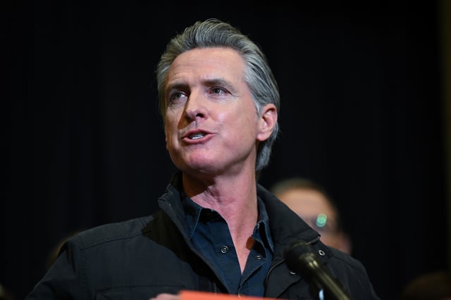 FILE: Gov. Gavin Newsom speaks during a January 2025 news conference.