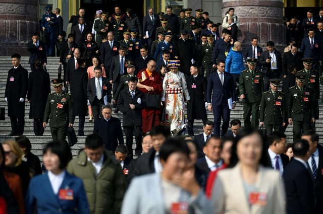 Chinese government delegates told AFP Wednesday they were confident in the country's prospects