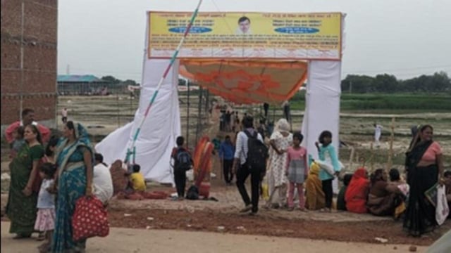 Following the stampede, a case was filed against 11 close aides of the satsang centre, including the chief organiser, Devprakash Madhukar. However, Bhole Baba, aka Narayan Sakaar Hari, was not mentioned in the FIR filed. (HT Photo)