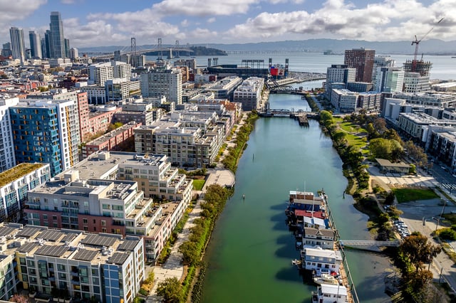 FILE: Mission Creek houseboats in the Mission Bay neighborhood of San Francisco.