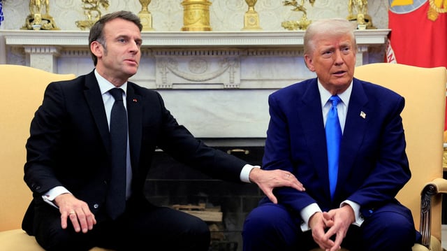 Emmanuel Macron va essayer de «dissuader» Donald Trump de recourir à des taxes douanières.