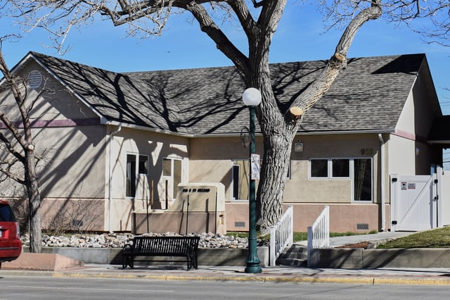 FILE - This April 24, 2023. photo, shows the Wellspring Health Access clinic in Casper, Wyo. (AP Photo/Matthew Brown, File)