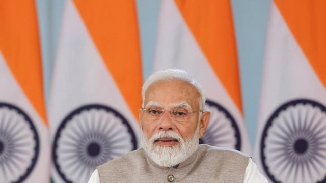 Prime Minister Narendra Modi addresses a post-budget webinar on boosting job creation virtually in New Delhi on Wednesday. (ANI)