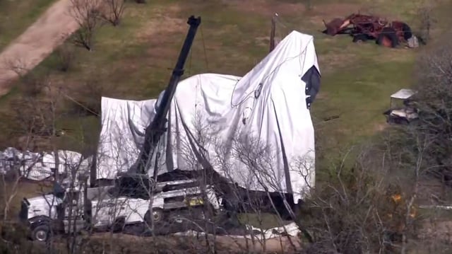 Strong winds from a recent storm in the south sent a US Customs and Border Protection surveillance blimp flying nearly 600 miles before it crash landed in Quinlan, Texas. 
