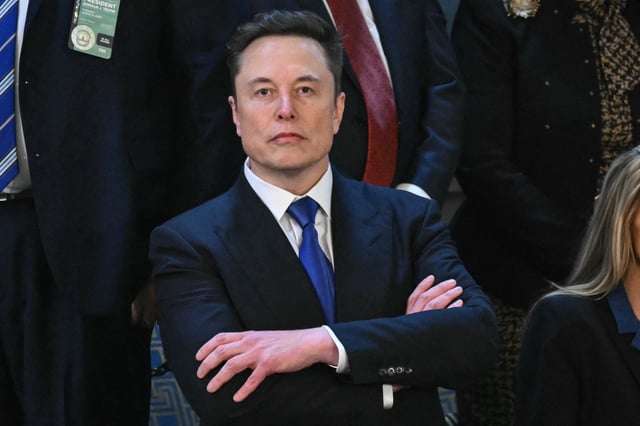 Elon Musk arrives for US President Donald Trump&#39;s address to a joint session of Congress in the House Chamber of the US Capitol in Washington, DC, on March 4, 2025.