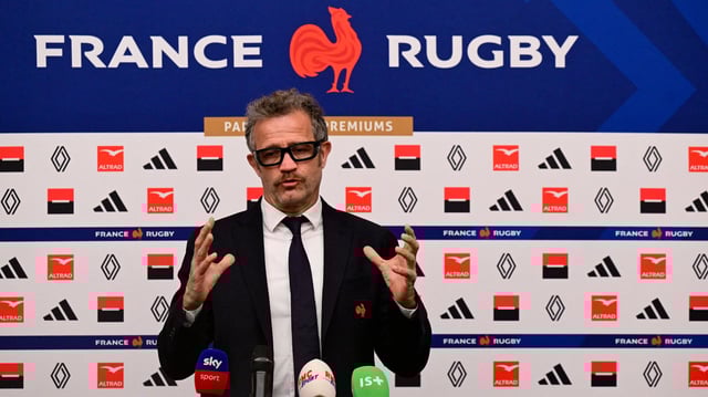 Le sélectionneur du XV de France, Fabien Galthié.