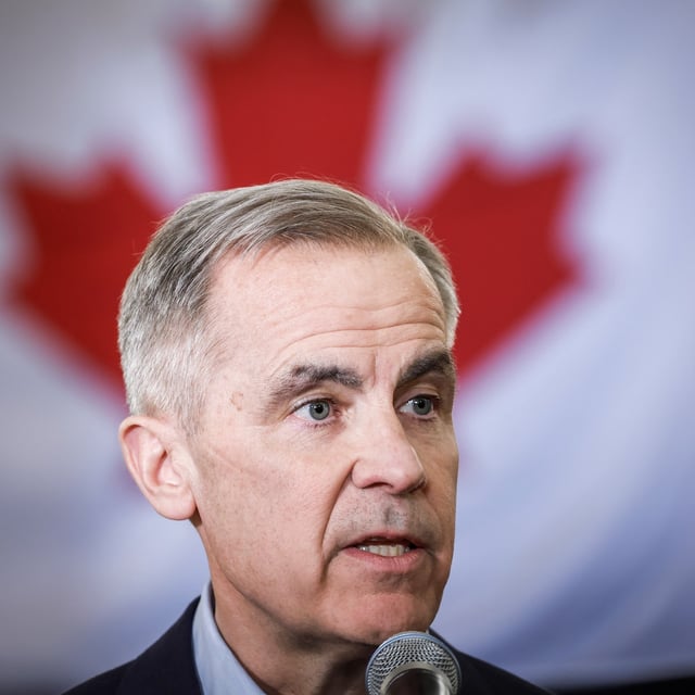 Liberal Party of Canada leadership candidate Mark Carney speaks to the media in Calgary, Tuesday, March 4, 2025.THE CANADIAN PRESS/Jeff McIntosh