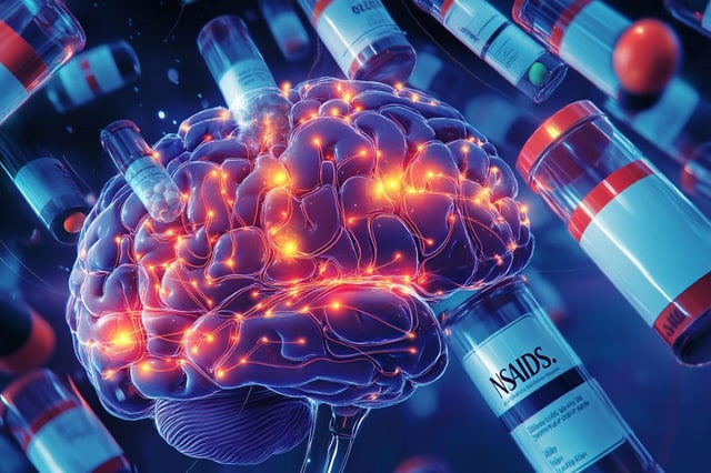 Long-term NSAID use was associated with a 12% reduced risk of developing dementia. Short- and intermediate-term use did not provide benefits. Credit: Neuroscience News