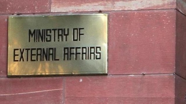 The Ministry of External Affairs in New Delhi.