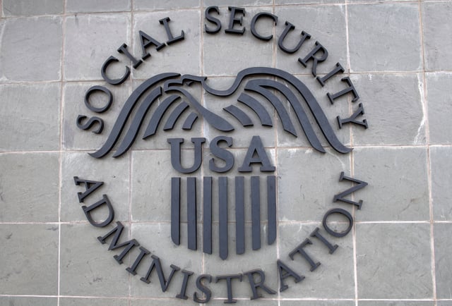 A view of a Social Security Administration building in Burbank, Calif., on Nov. 5, 2020. (Photo by Valerie Macon /AFP via Getty Images)