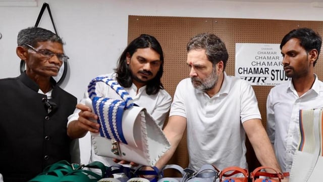 Rahul Gandhi immerses himself in Dharavi, meets artisans