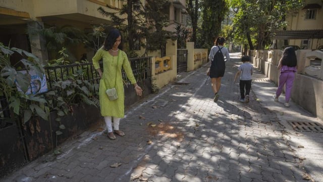 Natasha Pereira said Silver Clophill Lane is very narrow and gets flooded only two-three times a year when it rains very heavily (Satish Bate/ Hindustan Times)