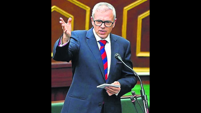 Jammu and Kashmir chief minister Omar Abdullah. (Waseem Andrabi/HT)