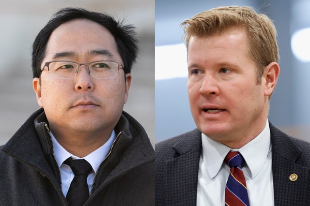 Sen. Andy Kim (D-NJ) and Sen. Tim Sheehy (R-MT).