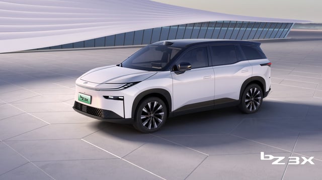 A photo of Toyota&#39;s bZ3X from April 2024. Toyota launched the model on March 6, 2025.