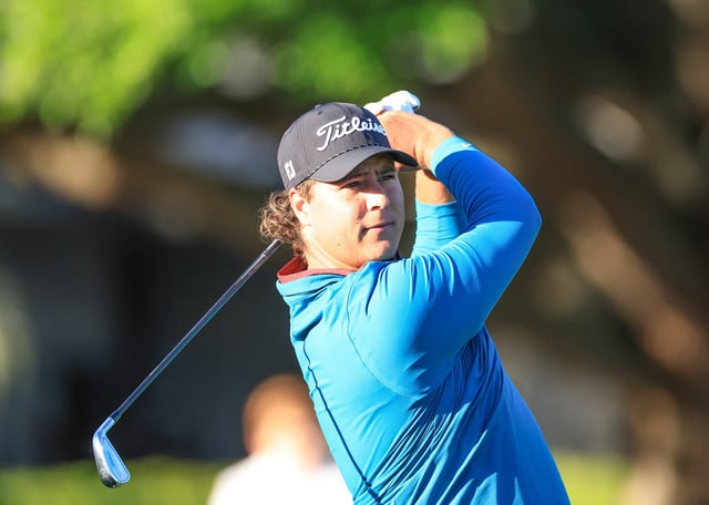 ORLANDO, FLORIDA - MARCH 06: Aldrich Potgieter of South Africa plays his tee shot on the first hole during the first round of the Arnold Palmer Invitational presented by Mastercard 2025 at Arnold Palmer Bay Hill Golf Course on March 06, 2025 in Orlando, Florida.