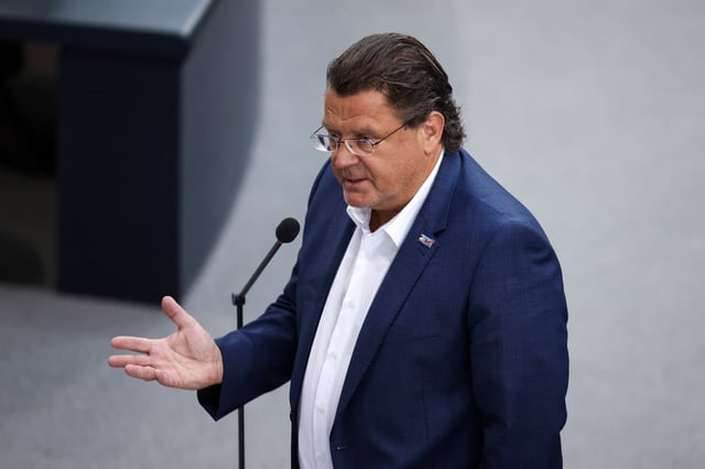 Stephan Brandner, member of the German parliament from the Alternative for Germany (AfD), attends a session of the lower house of parliament, Bundestag, in Berlin, Germany, May 15, 2024. REUTERS/Liesa Johannssen/File Photo