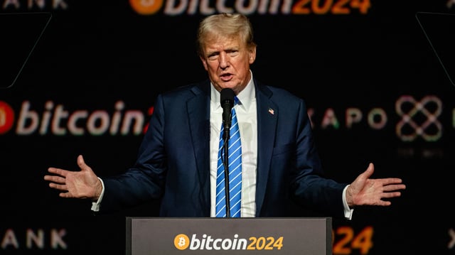 Donald Trump, lors de sa campagne présidentielle, était présent à une conférence sur le bitcoin en juillet 2024, dans le Tennessee.
