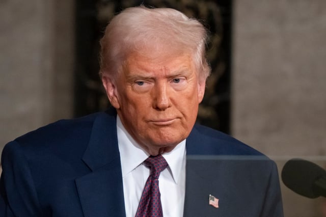 President Donald Trump addresses a joint session of Congress on Capitol Hill in Washington, Tuesday, March 4, 2025. (AP Photo/Alex Brandon)