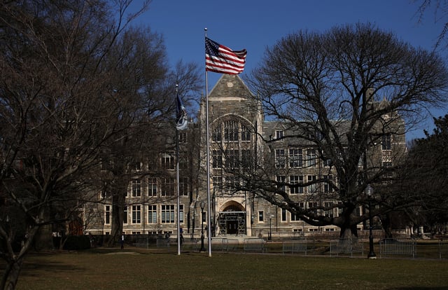 The campus of Georgetown University is shown March 12, 2019 in Washington, DC.