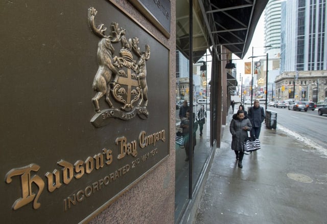 The Hudson Bay flagship store is seen in Toronto on Thursday, February 27, 2020. THE CANADIAN PRESS/Frank Gunn