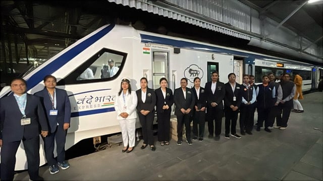 The train was piloted by Asia’s first woman loco pilot, Surekha Yadav, along with assistant loco pilot Sangeeta Kumari.