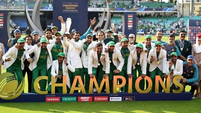 Pakistan's 2017 Champions Trophy winning team