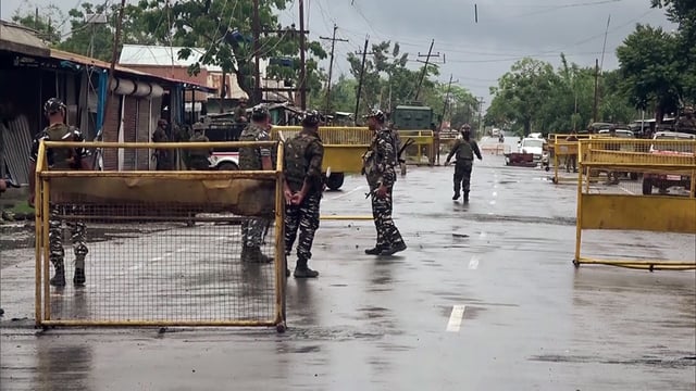 The Meitei body's march was interrupted by the Manipur security forces. 