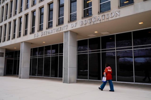 The US Department of Education is seen on March 6, 2025 in Washington, DC. President Donald Trump has said he wants his new education chief, Linda McMahon, to &#34;put herself out of a job&#34; and close the Education Department.