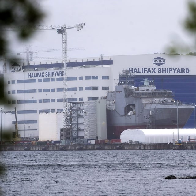 The Irving Shipbuilding facility is seen in Halifax on Thursday, June 14, 2018. Canada's new warships will cost almost $70 billion over the next quarter century, says a report by parliament's budget watchdog. That's between $9.8 billion and $13.8 billion more than the Canadian government estimate in 2017, which pegged the price of the project at around $60 billion. THE CANADIAN PRESS/Andrew Vaughan