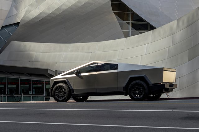 A Tesla Cybertruck in Los Angeles in 2024.